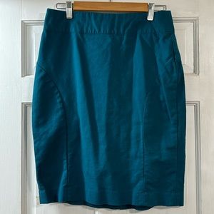 Teal Pencil Skirt